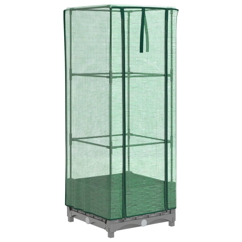 Povišena gredica s pokrovom za staklenik 40 x 40 x 123 cm