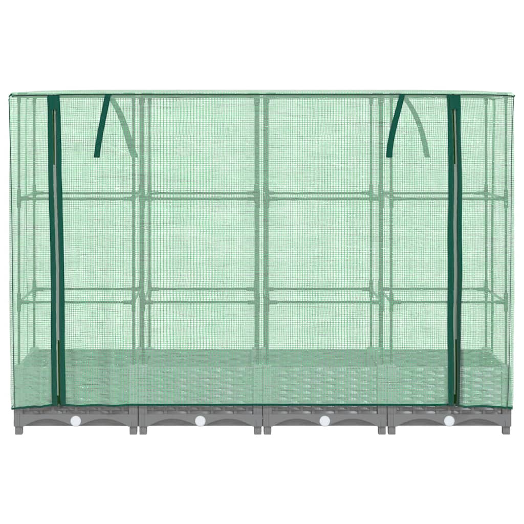 Povišena gredica s pokrovom za staklenik 160 x 40 x 123 cm