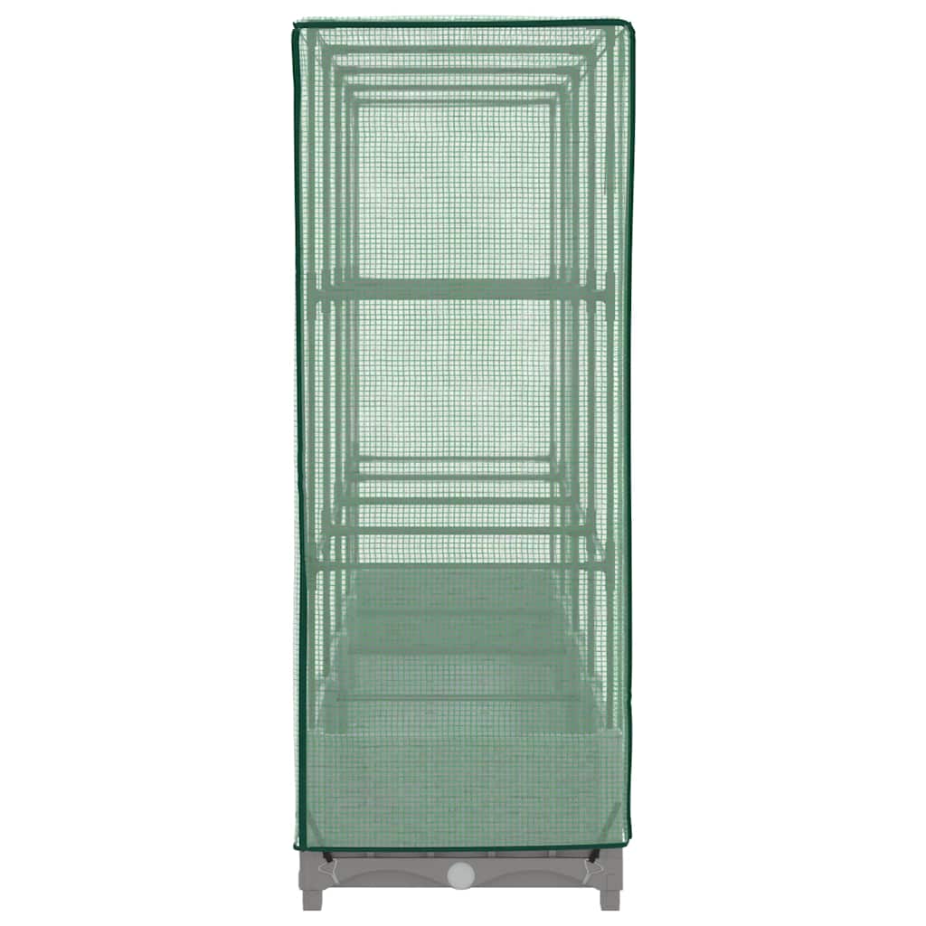 Povišena gredica s pokrovom za staklenik 160 x 40 x 123 cm