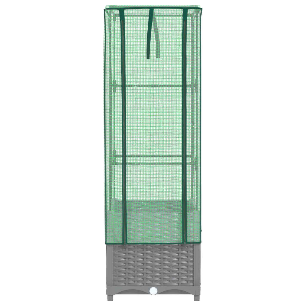 Povišena gredica s pokrovom za staklenik 40 x 40 x 139 cm