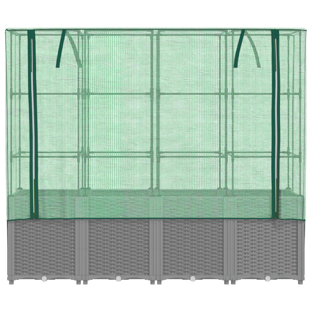 Povišena gredica s pokrovom za staklenik 160 x 40 x 153 cm