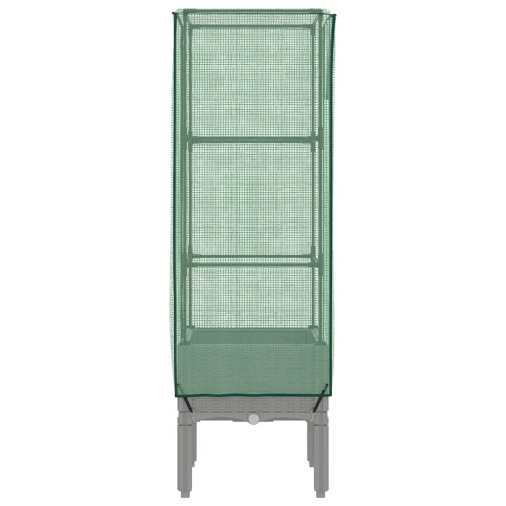 Povišena gredica s pokrovom za staklenik 40 x 40 x 140 cm