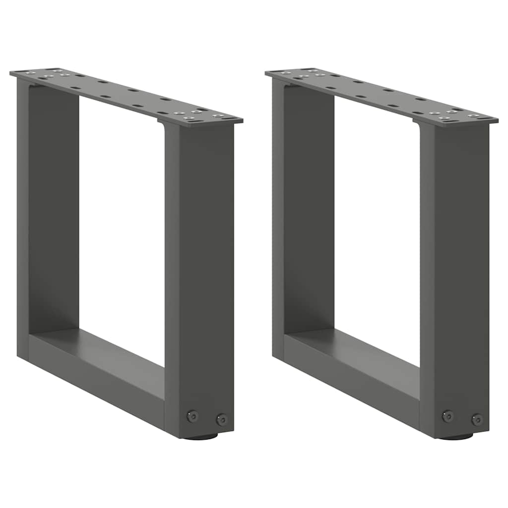 Noge za klub stolić U-oblik 2 kom antracit 30 x (30-31) cm čelik