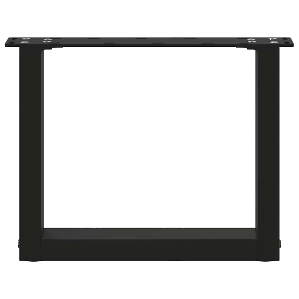 Noge za klub stolić U-oblik 2 kom Crne 40 x (30-31) cm Čelik