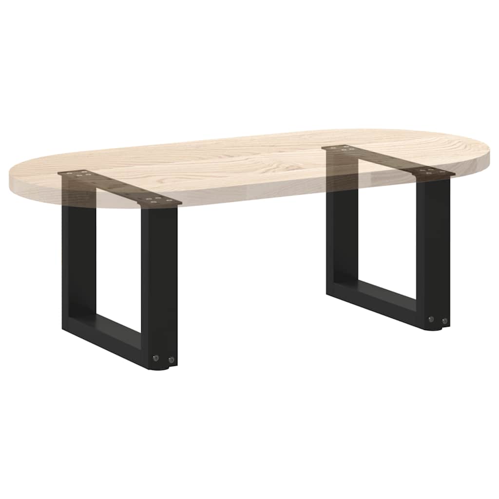 Noge za klub stolić U-oblik 2 kom Crne 40 x (30-31) cm Čelik