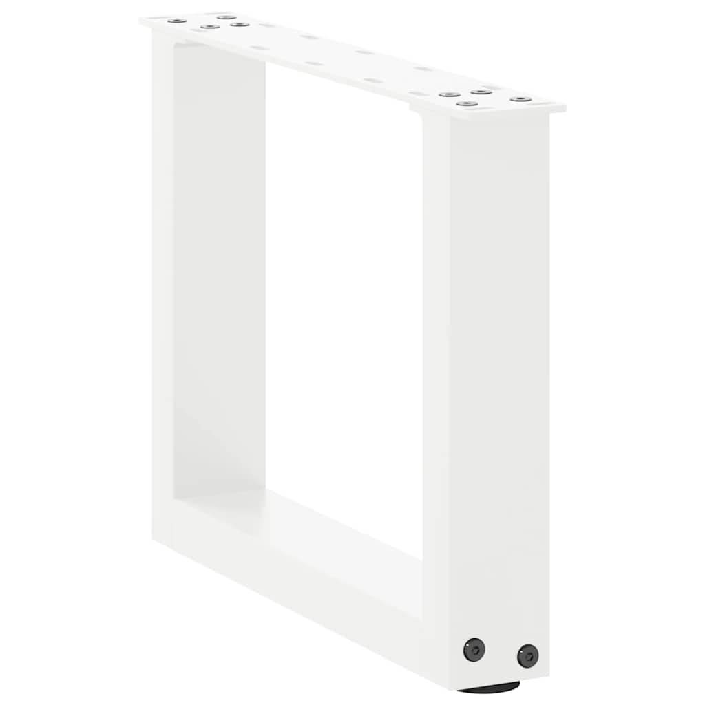 Noge za klub stolić U-oblik 2 kom Bijele 40 x (30-31) cm Čelik