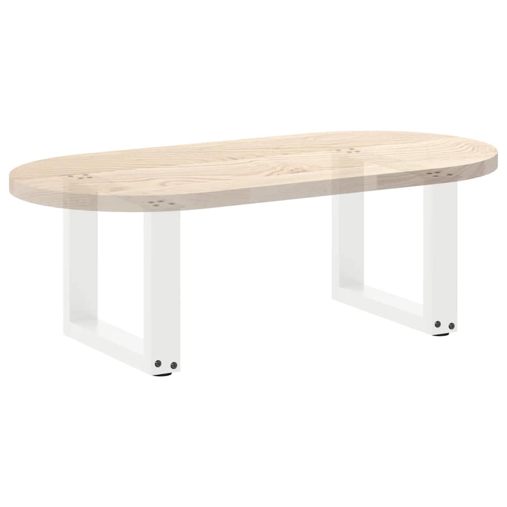 Noge za klub stolić U-oblik 2 kom Bijele 40 x (30-31) cm Čelik
