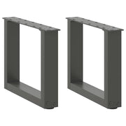 Noge za klub stolić U-oblik 2 kom antracit 40 x (30-31) cm čelik
