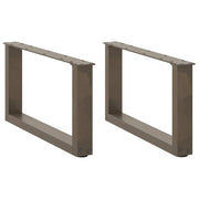 Noge za klub stolić U-oblik 2 kom Prirodni čelik 60 x (30-31) cm Čelik