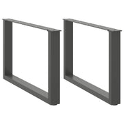Noge za klub stolić U-oblik 2 kom antracit 70 x (42-43) cm čelik