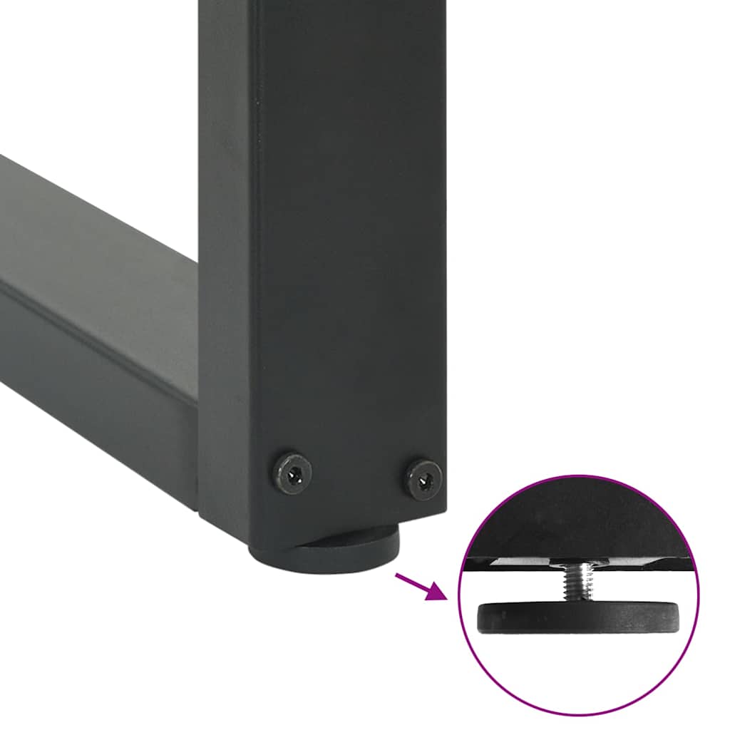 Noge za klub stolić U-oblik 2 kom antracit 70 x (42-43) cm čelik