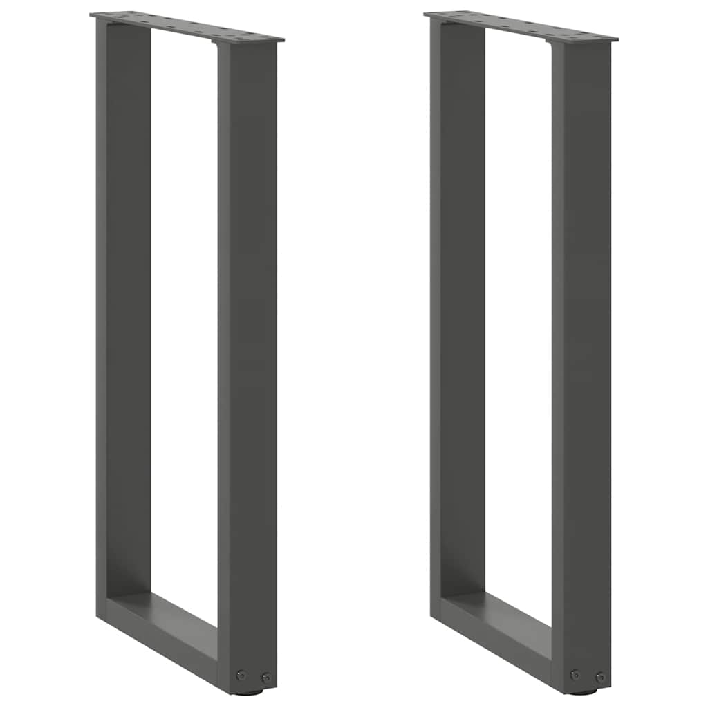 Noge za konzolni stol u obliku slova U, 2 kom, antracit, 28 x (72-73) cm, čelik