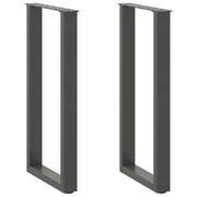 Noge za konzolni stol u obliku slova U, 2 kom, antracit, 28 x (72-73) cm, čelik
