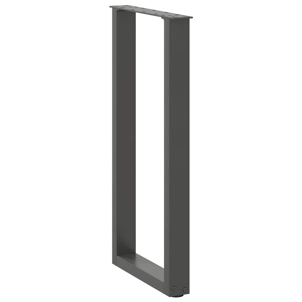 Noge za konzolni stol u obliku slova U, 2 kom, antracit, 28 x (72-73) cm, čelik