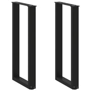 Noge za konzolni stol U-oblik 2 kom Crne 38 x (72-73) cm Čelik