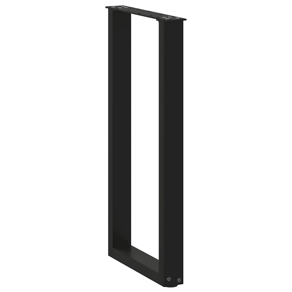 Noge za konzolni stol U-oblik 2 kom Crne 38 x (72-73) cm Čelik