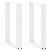 Noge za blagovaonski stol U-oblik 2 kom Bijele 50 x (72-73) cm Čelik