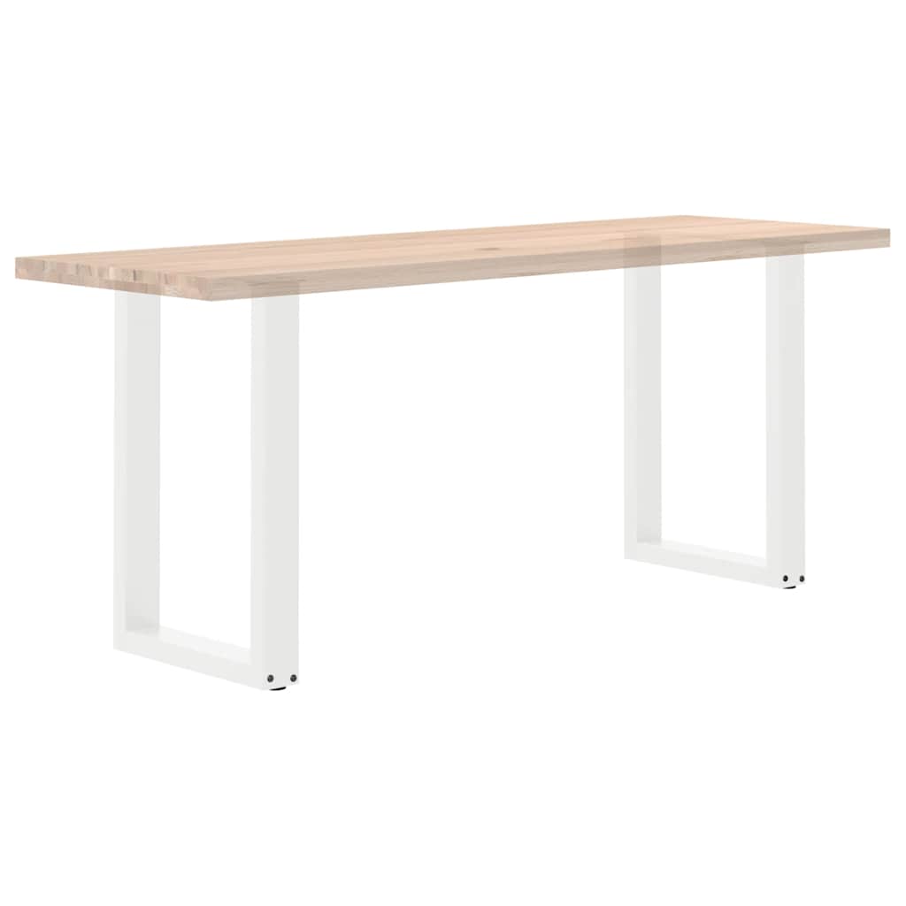 Noge za blagovaonski stol U-oblik 2 kom Bijele 50 x (72-73) cm Čelik