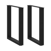 Noge za blagovaonski stol U-oblik 2 kom Crne 60 x (72-73) cm Čelik