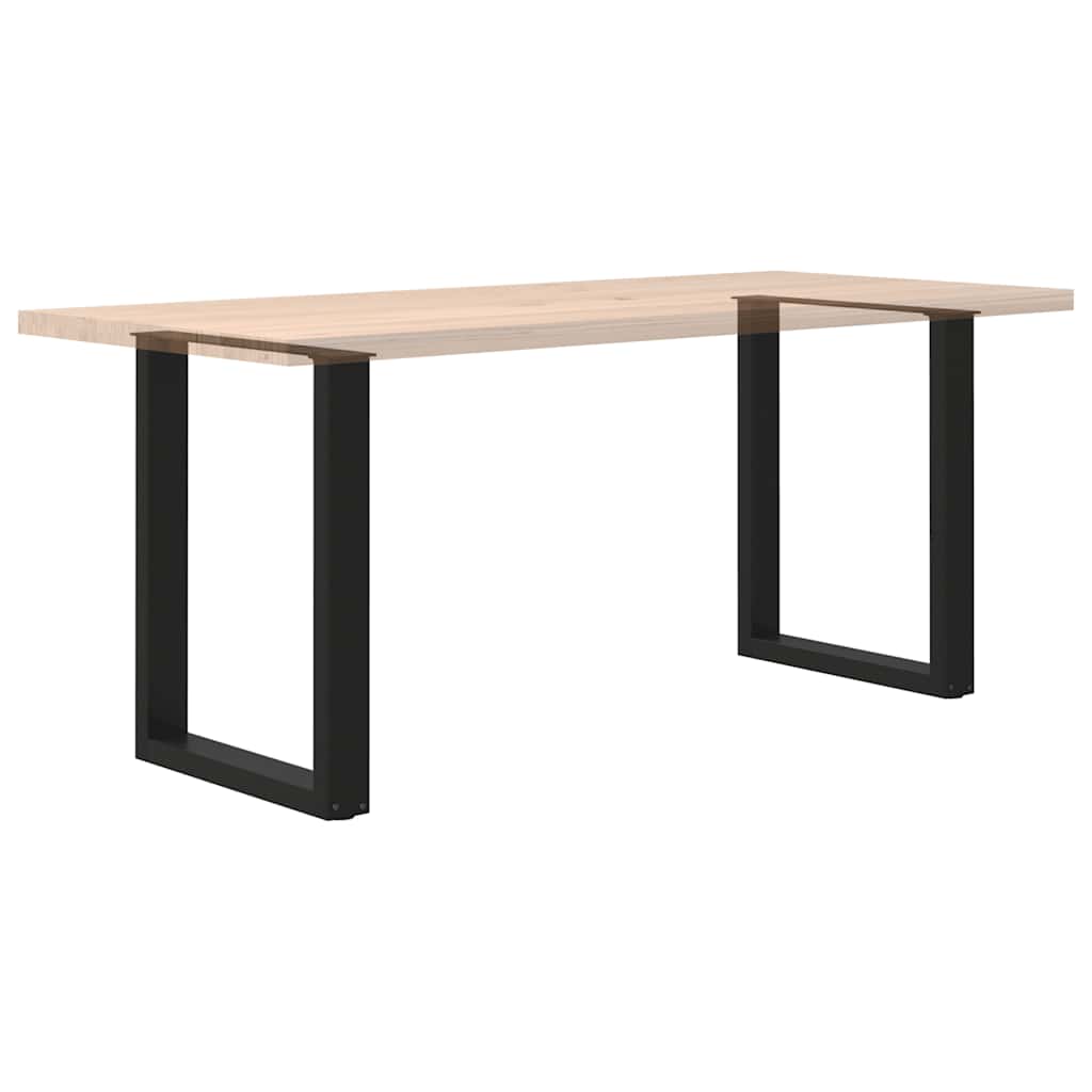 Noge za blagovaonski stol U-oblik 2 kom Crne 60 x (72-73) cm Čelik