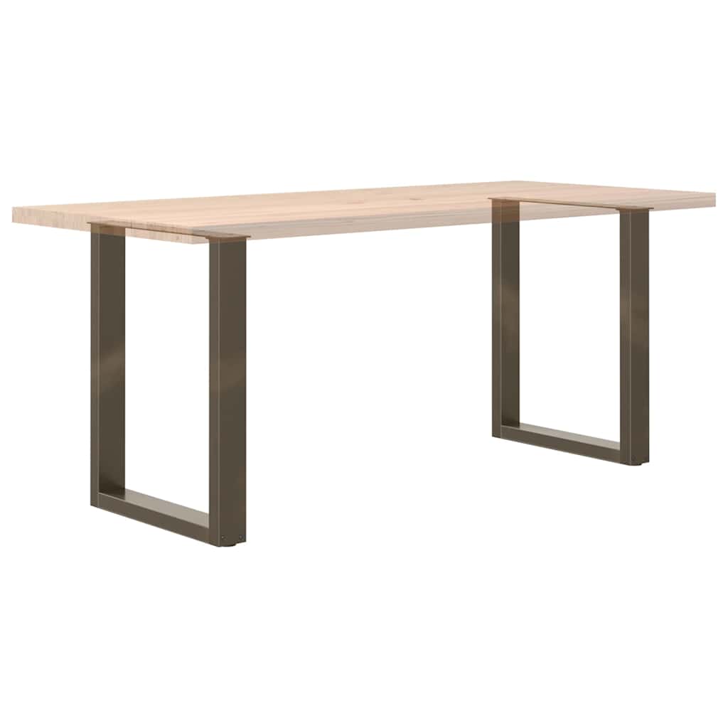 Noge za blagovaonski stol U-oblik 2 kom Prirodni čelik 60 x (72-73) cm Čelik