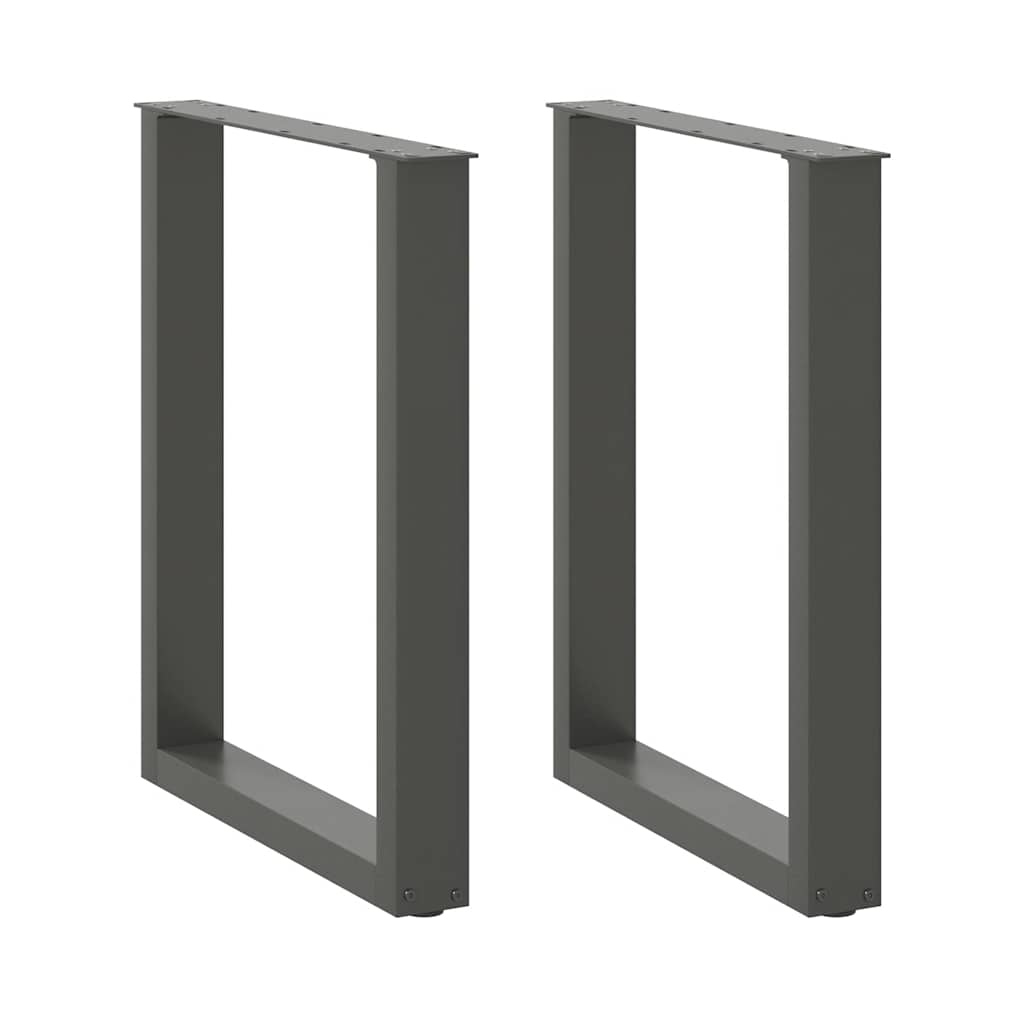 Noge za blagovaonski stol U-oblik 2 kom antracit 70 x (72-73) cm čelik