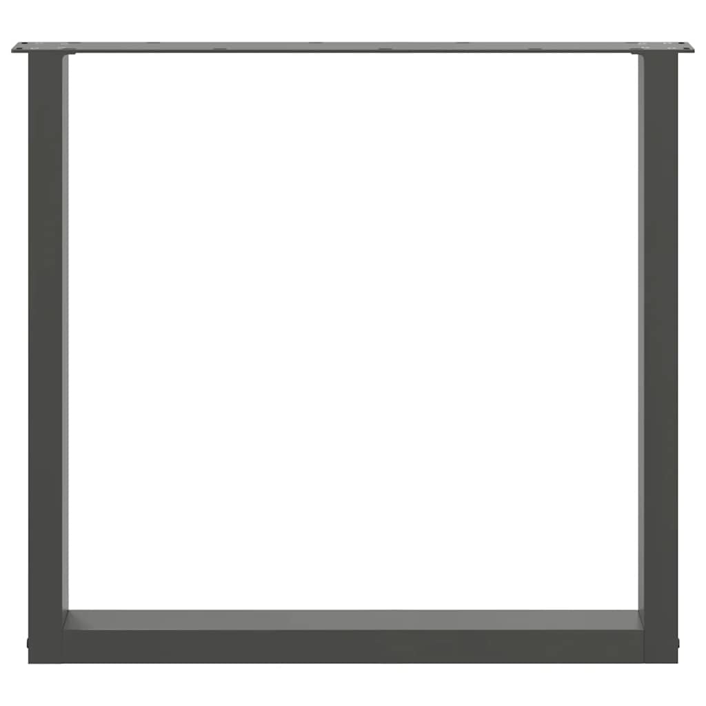 Noge za blagovaonski stol U-oblik 2 kom antracit 80 x (72-73) cm čelik