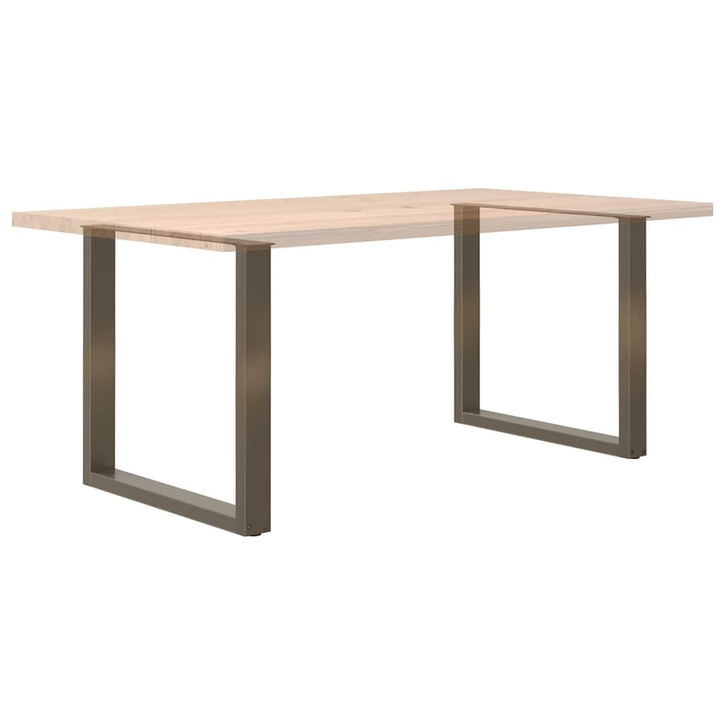 Noge za blagovaonski stol U-oblik 2 kom Prirodni čelik 80 x (72-73) cm Čelik