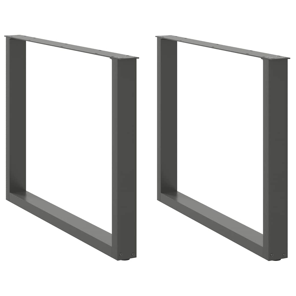 Noge za blagovaonski stol U-oblik 2 kom antracit 100 x (72-73) cm čelik