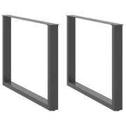 Noge za blagovaonski stol U-oblik 2 kom antracit 100 x (72-73) cm čelik