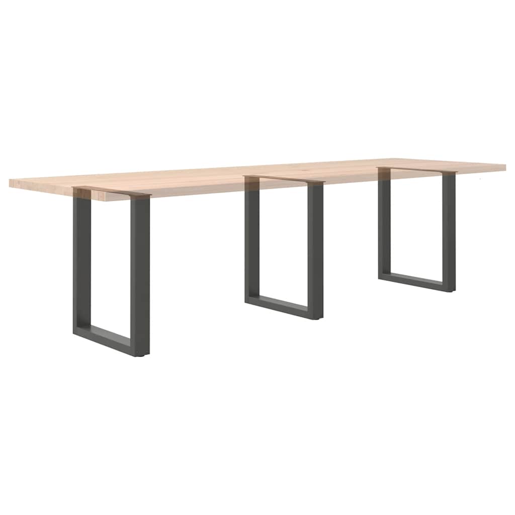 Noge za blagovaonski stol U-oblik 3 kom antracit 70 x (72-73) cm čelik