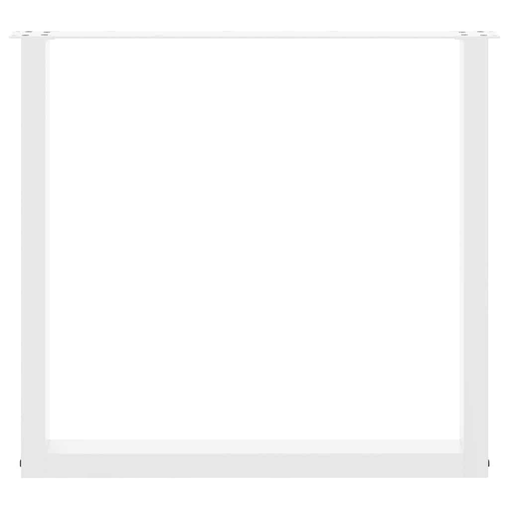 Noge za blagovaonski stol U-oblik 3 kom Bijele 80 x (72-73) cm Čelik