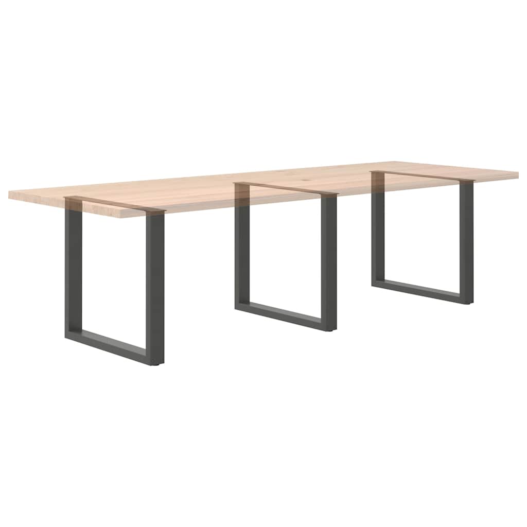 Noge za blagovaonski stol U-oblik 3 kom antracit 80 x (72-73) cm čelik