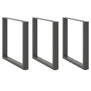 Noge za blagovaonski stol U-oblik 3 kom antracit 90 x (72-73) cm čelik