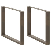 Noge za blagovaonski stol U-oblik 3 kom Prirodni čelik 100 x (72-73) cm Čelik