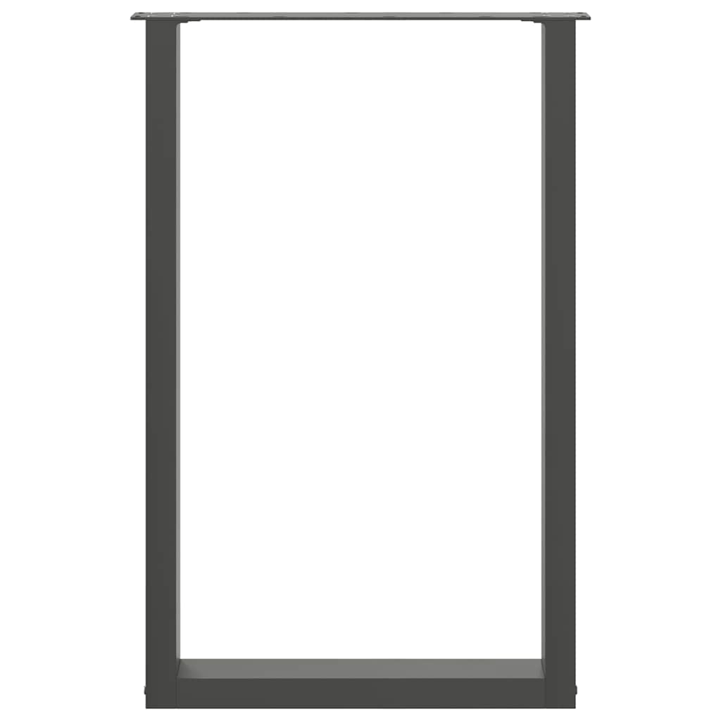 Noge za barski stol U-oblika 2 kom antracit 60 x (90-91) cm čelik