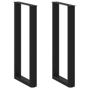 Noge za barski stol U-oblika 2 kom Crne 40 x (100-101) cm Čelik