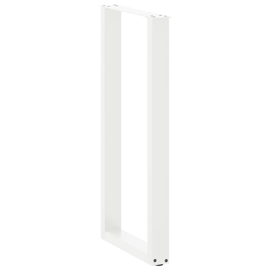 Noge za barski stol U-oblika 2 kom Bijele 50 x (100-101) cm Čelik