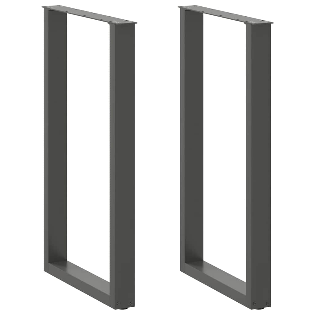 Noge za barski stol U-oblika 2 kom antracit 60 x (100-101) cm čelik
