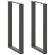 Noge za barski stol U-oblika 2 kom antracit 60 x (100-101) cm čelik