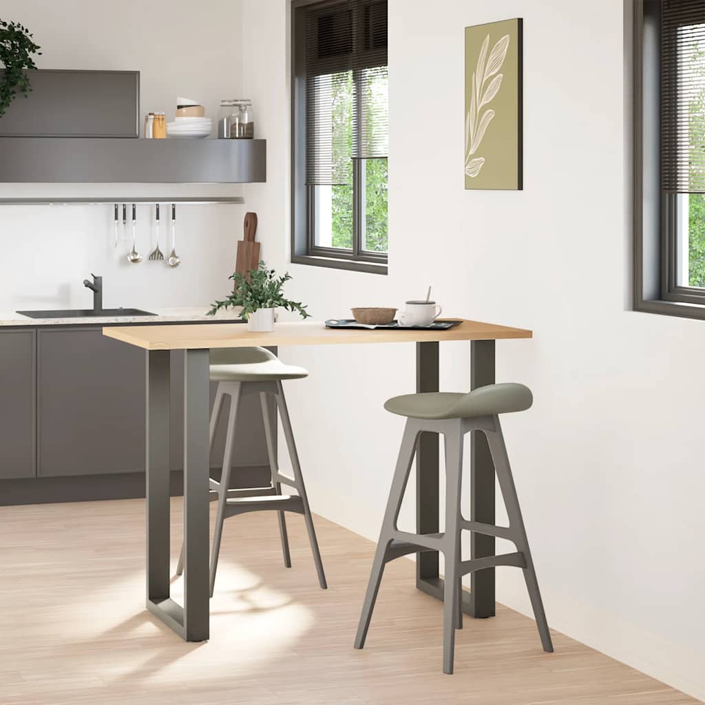 Noge za barski stol U-oblika 2 kom antracit 60 x (100-101) cm čelik