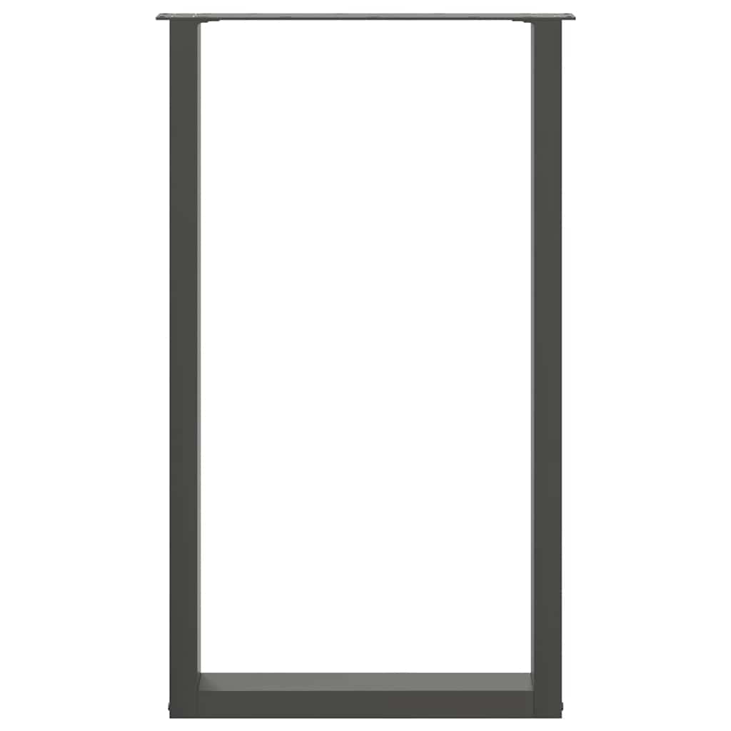 Noge za barski stol U-oblika 2 kom antracit 60 x (100-101) cm čelik