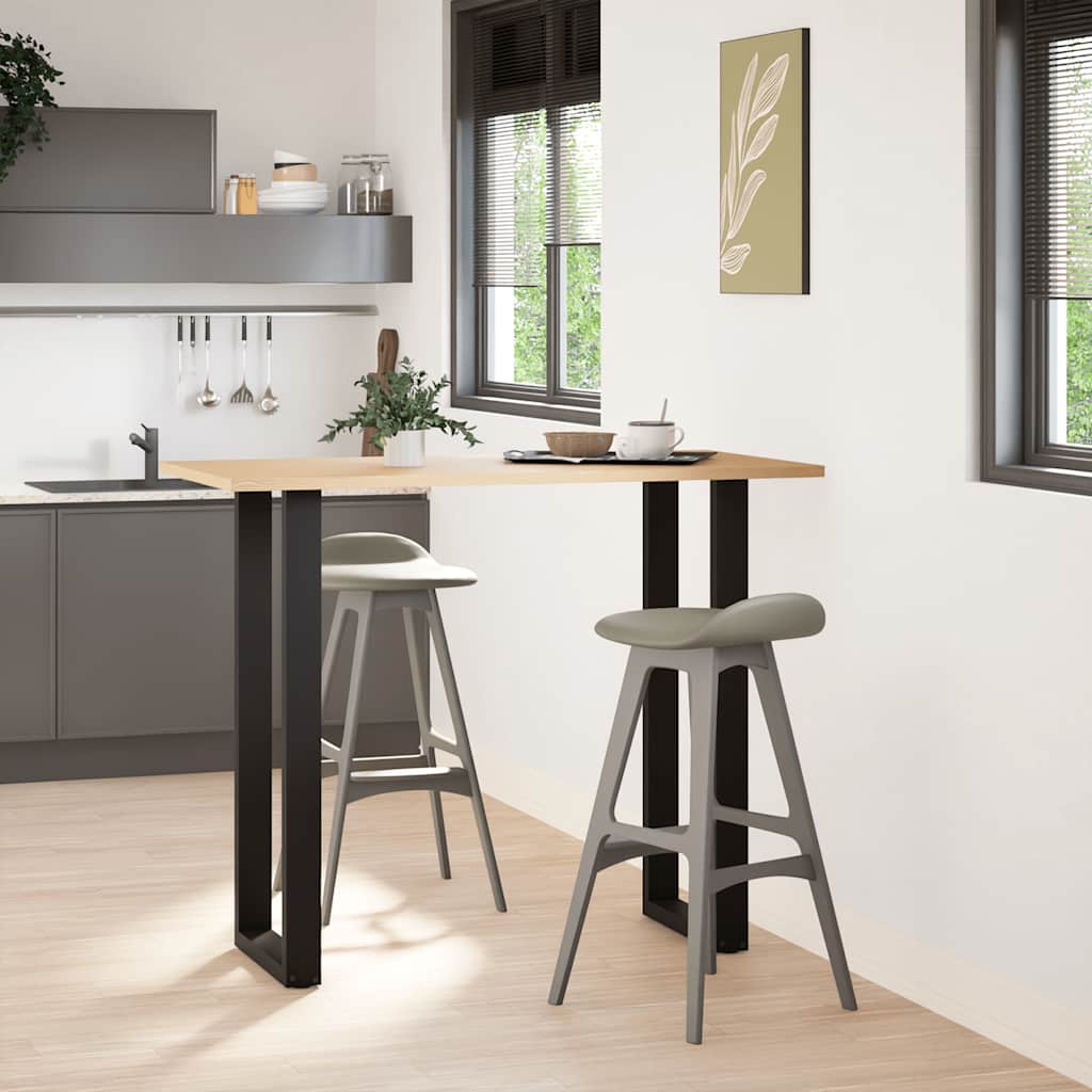 Noge za barski stol U-oblika 2 kom Crne 50 x (110-111) cm Čelik