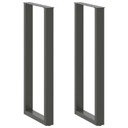 Noge za barski stol U-oblika 2 kom antracit 50 x (110-111) cm čelik