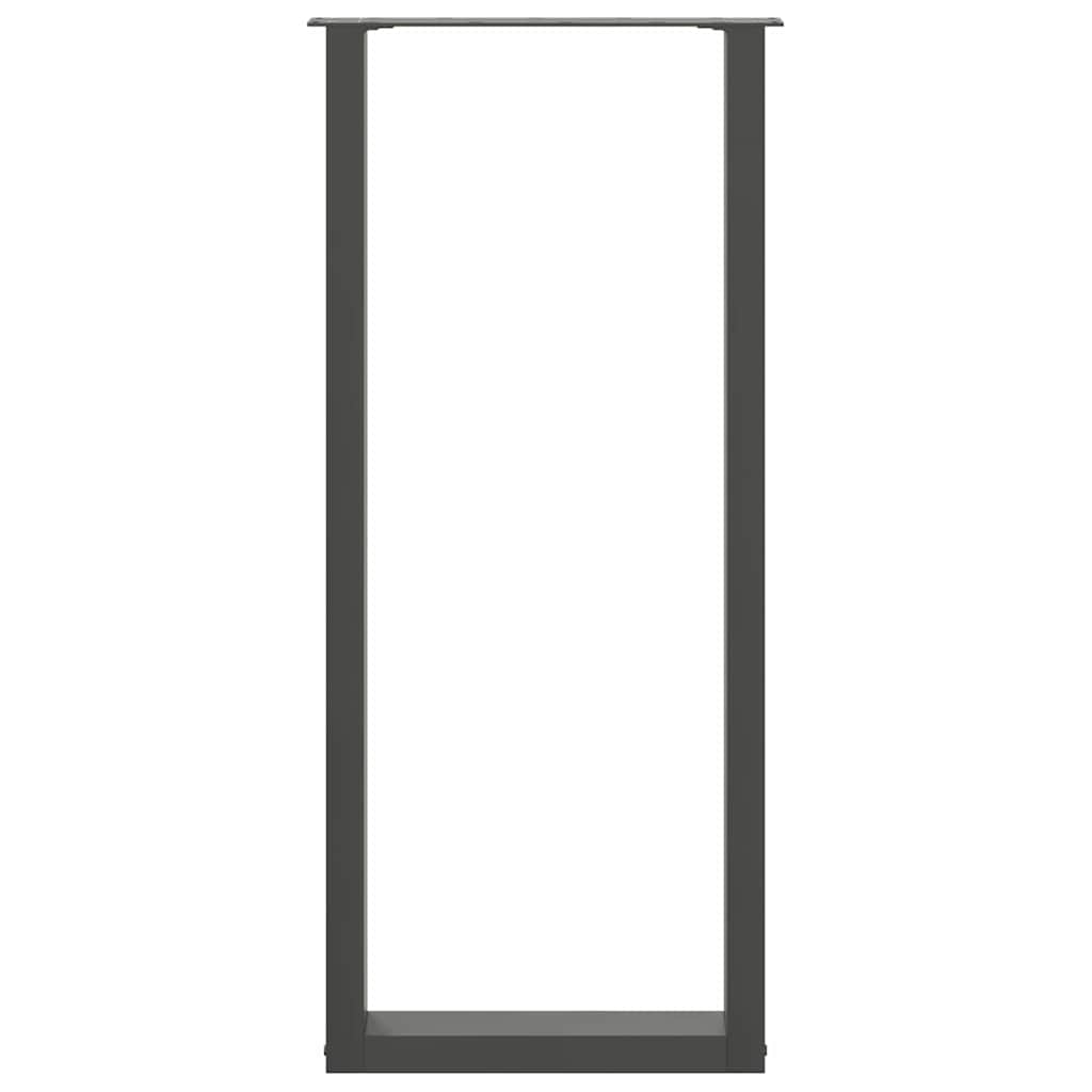 Noge za barski stol U-oblika 2 kom antracit 50 x (110-111) cm čelik