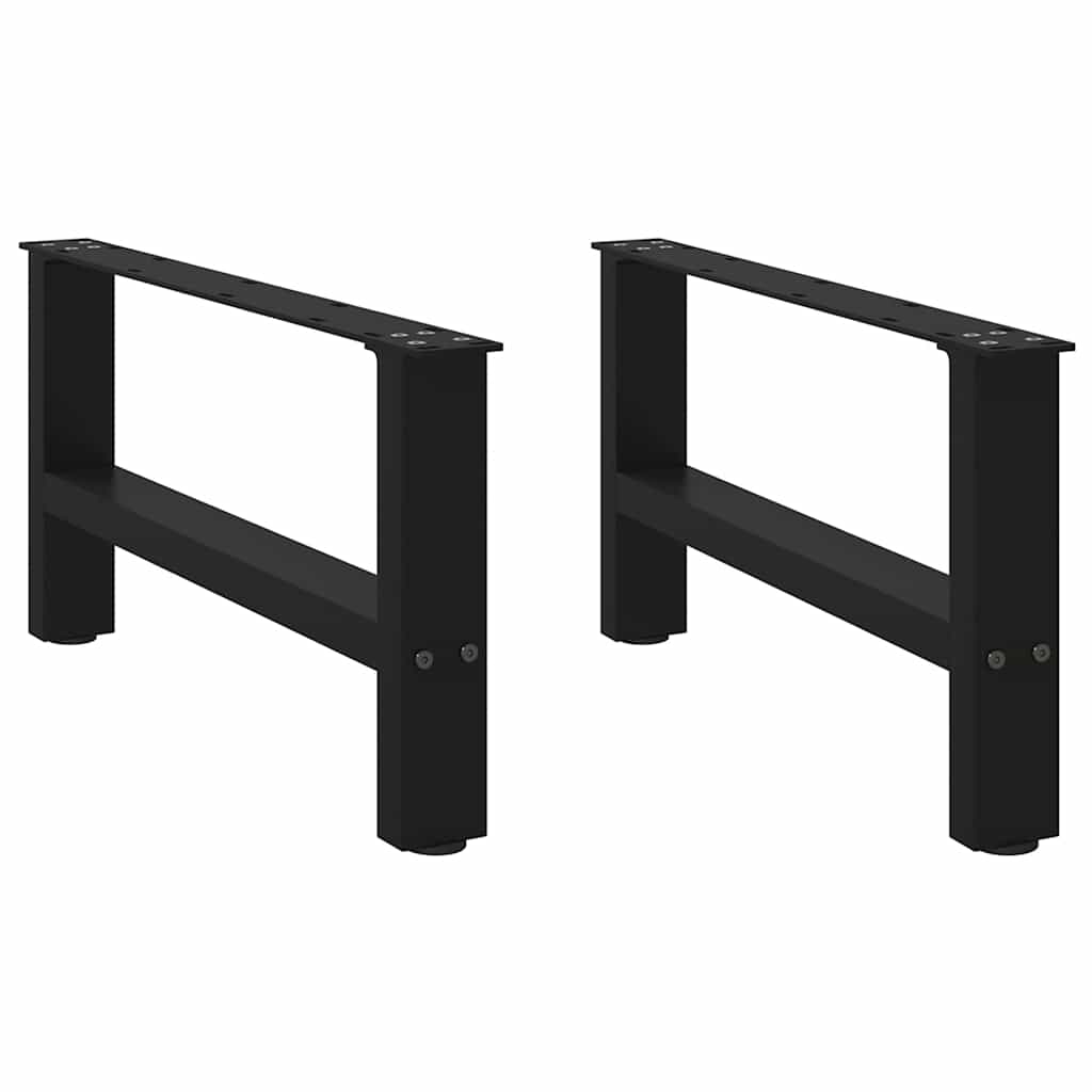 Noge za klub stolić crne 2 kom 70 x (30-31) cm čelik
