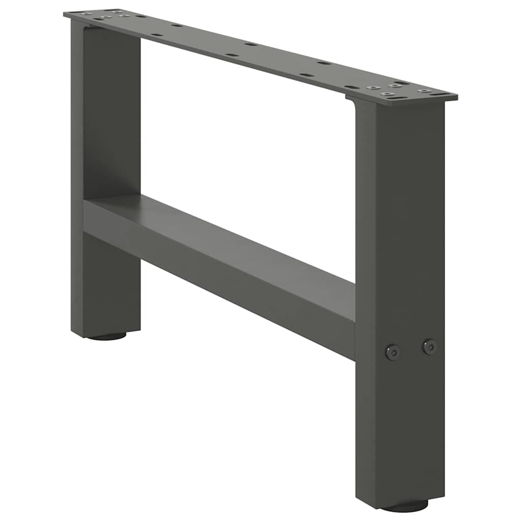 Noge za klub stolić antracit boje 2 kom 70 x (30-31) cm čelik