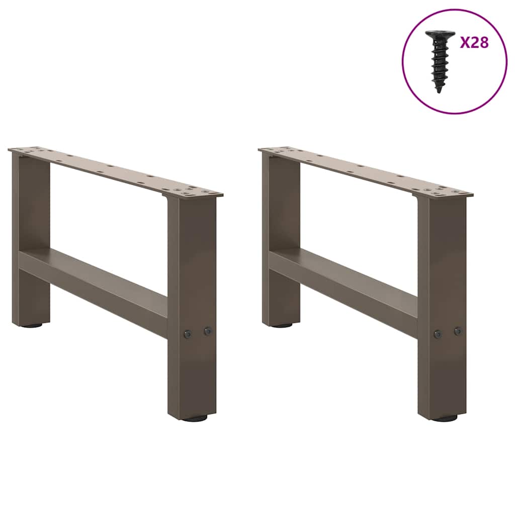 Noge za klub stolić prirodni čelik 2 kom 70 x (30-31) cm čelik