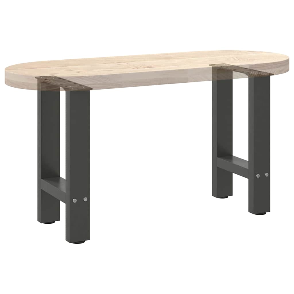 Noge za klub stolić antracit boje 2 kom 38 x (42-43) cm čelik
