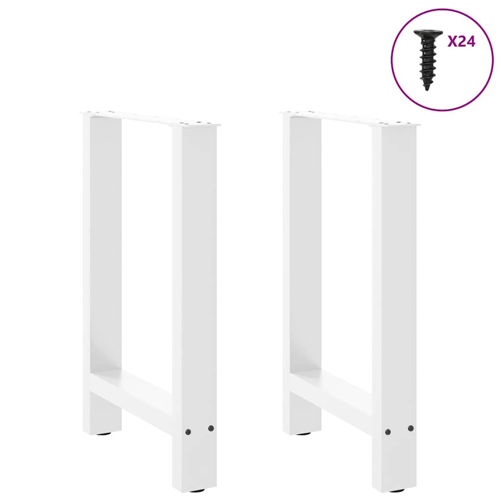 Noge za blagovaonski stol bijele 2 kom 60 x (72-73) cm čelik